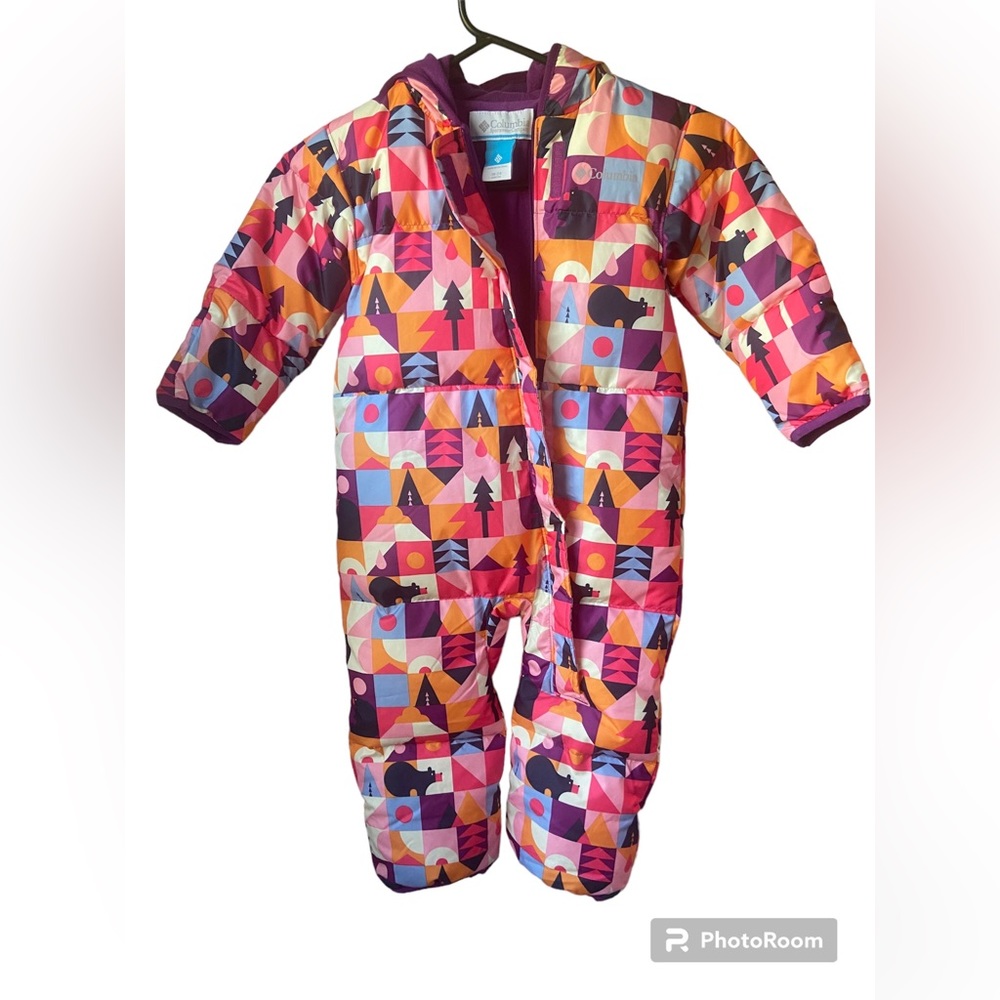 Columbia Kids Multicolor Geometric Puffer Snowsuit
